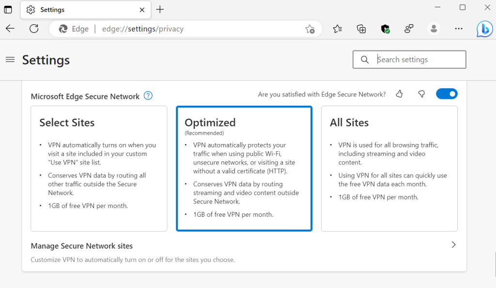 Edge 浏览器新增VPN功能！内置5G免费流量，配合CloudFlare 的Warp+爽歪歪